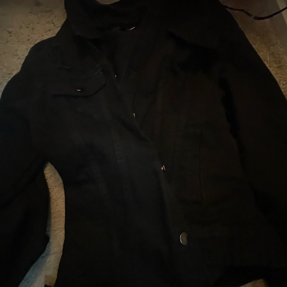 Women's Black Jacket with lion on back